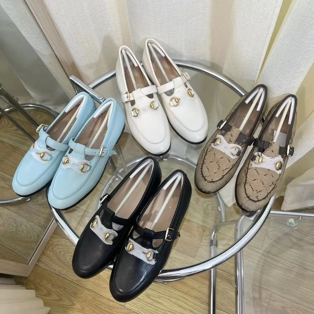 Princetown Loafers Kadın Terlik Klasik Metal Toka Nakış Sandalet Kadın Deri Yarı Bey Beyaz Siyah Terlik Desen Slaytlar Ayakkabı Yeni Varış 03