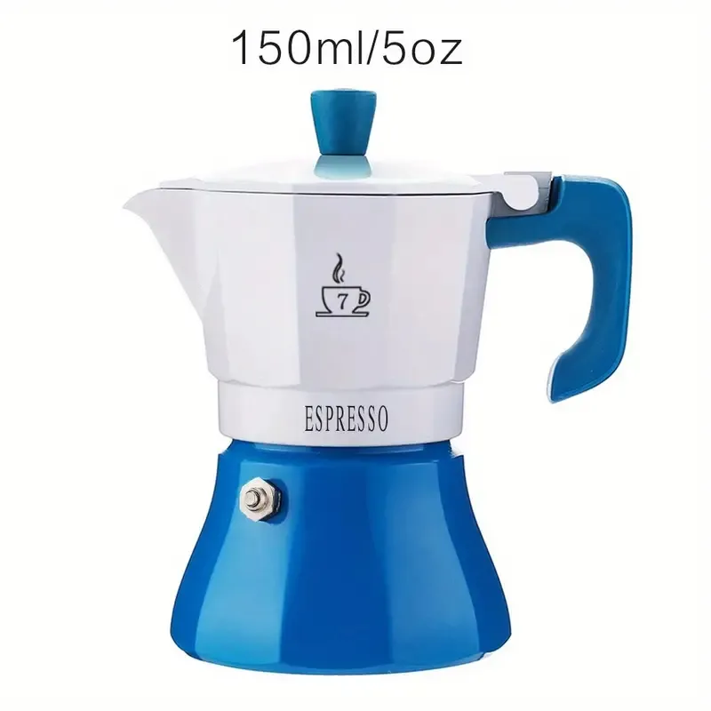 Espresso Maker, 3 Espresso Cups Moka Pot - 5 Oz (150ml) Manual