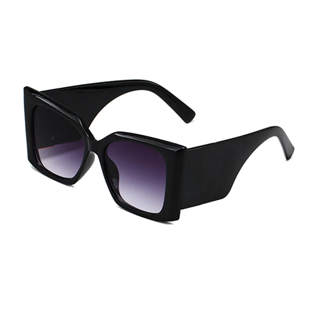 Oversized Square Sunglasses Retro UV400 Protection Big Frame Fashion Mad Shade Oversized Black Square Sunglasses with Gradient  main image 4