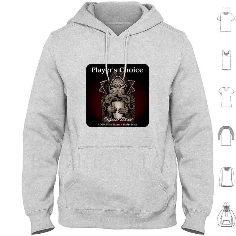 Hoodies voor heren Flayer's Choice Lange mouw Espresso Cuppa D20 Rpg Dnd Gygax Mind Flayer Cthulhu Azhmodai I Love Coffee