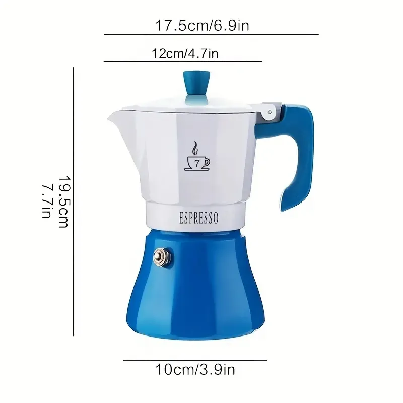 Cafetera, cafetera italiana Moka Pot de 6 tazas/10 onzas para estufa de  café expreso para estufa de gas o cerámica eléctrica, para camping, manual  de