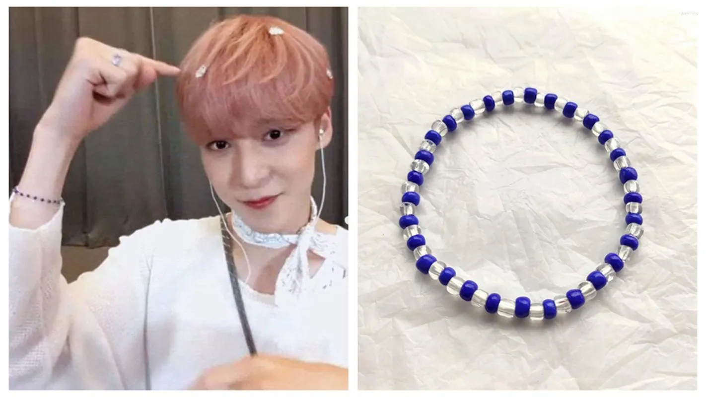 Strang Kpop Yunho ATEEZ Perlen Armbänder Handgemachte Idol Gleiche Koreanische Armband Jugend Gruppe Armreif Für Frauen Männer Geschenk Schmuck