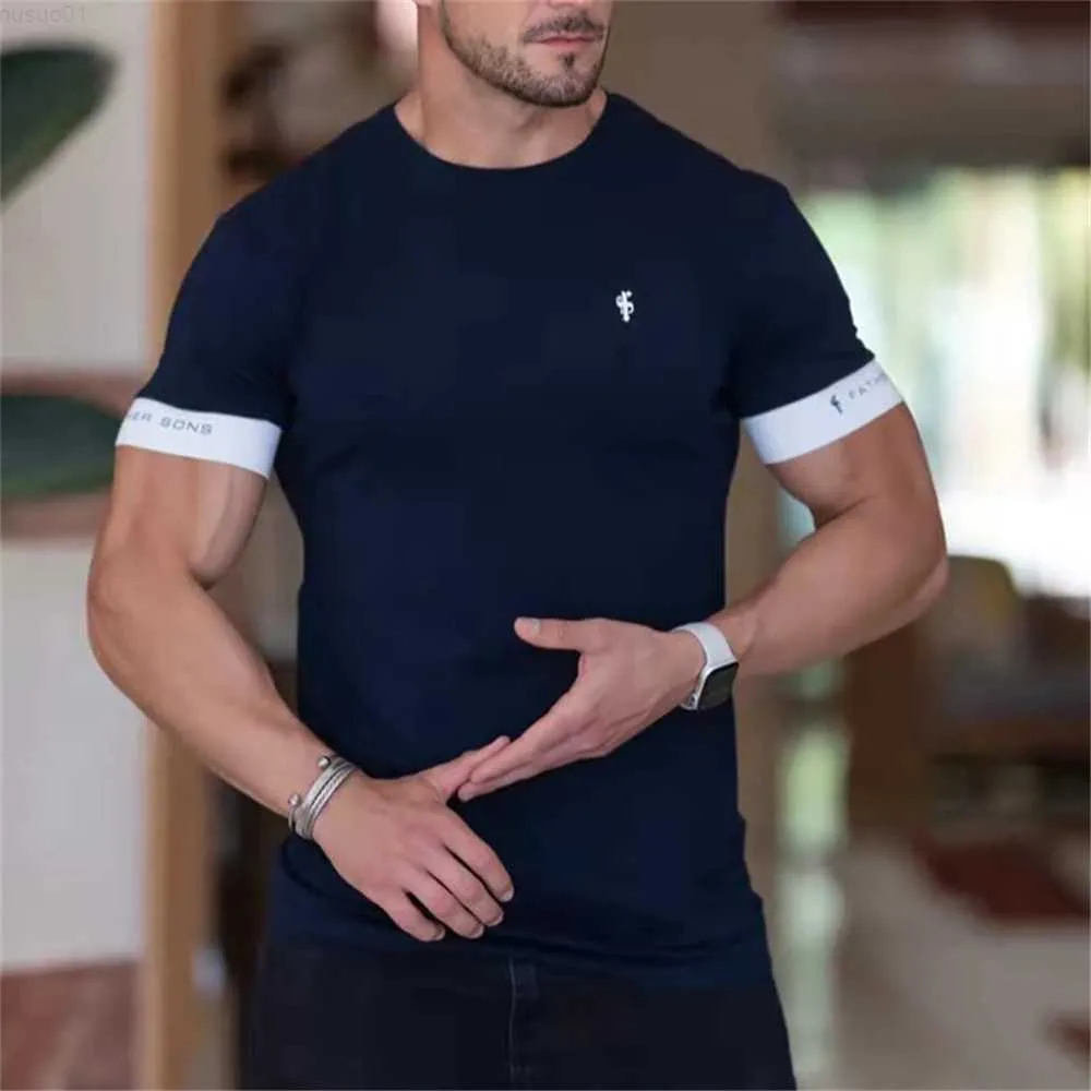 2022 Mens Short Sleeve Cotton Muscle Fit T Shirts For Workout, Gym,  Running, Fitness Loose Fit Streetwear Hip Hop Sport Tee L230715 From  Musuo01, $5.02