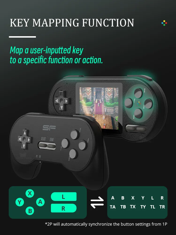 Contrôleur SF2000 1 - Mini console de jeu portable, 6000 jeux intégrés