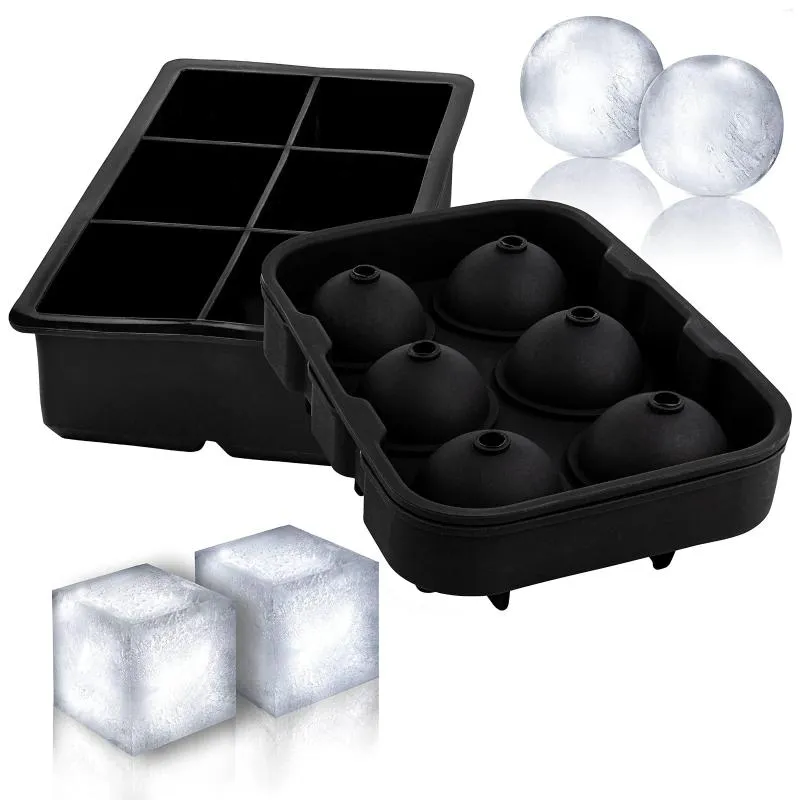 Bakningsformar 2 PC Silikon Whisky Ice Ball Mold Maker Round Cube Sphere For Party Cocktails Bar Tool