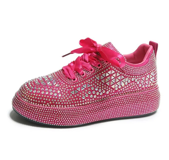 New Fashion Pink Leather Platform Custom Sneakers For Women Autumn Collection From Cy001 44.82 DHgate.Com