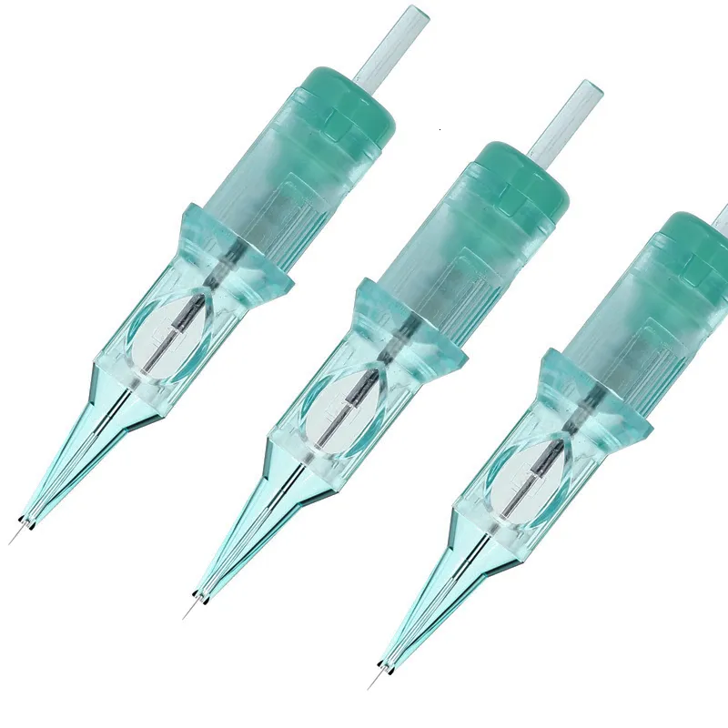 Tattoo Needles 20 pieces/box high-quality green VIPER PMU attoo ink cartridge needle super sharp and durable tattoo permanent makeup 230715