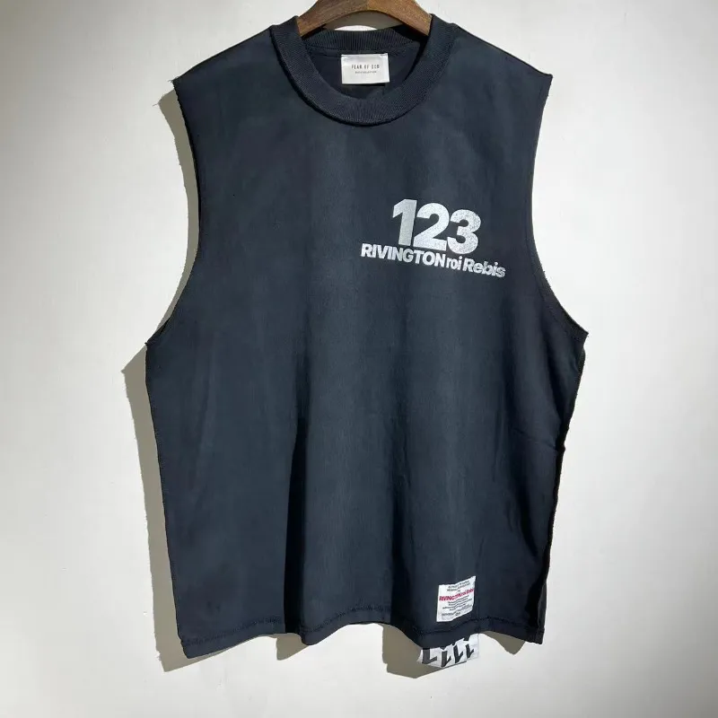 Débardeurs pour hommes ss Top Qualité 123 T-shirts sans manches lavés Casual Graffiti Vest Tshirt Crop Streetwear Vêtements Vêtements pour femmes 230714
