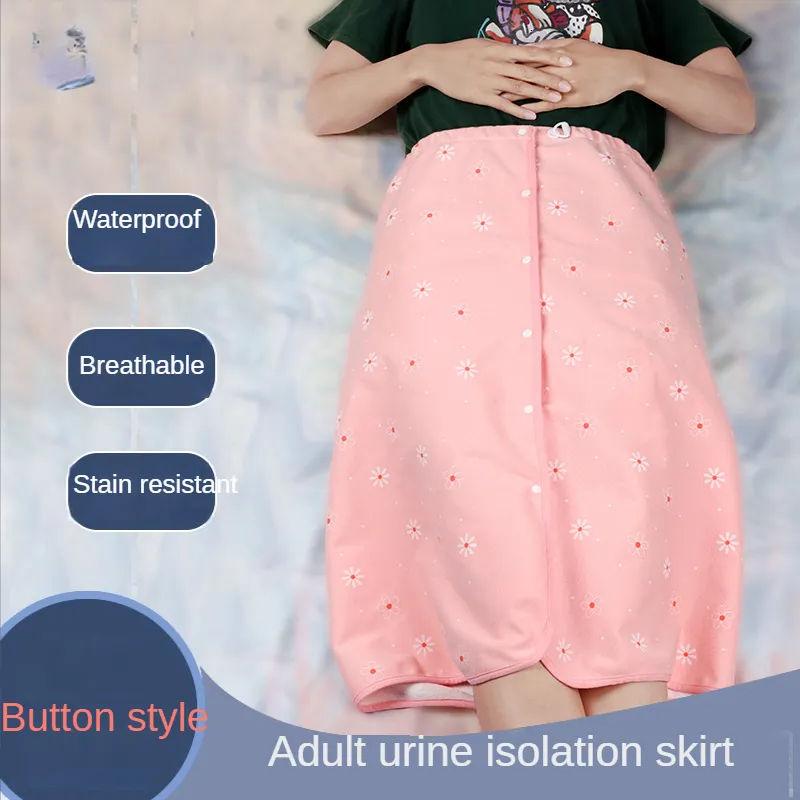 Vuxna blöjor blöjor Vuxen Vattentät läcksäker blöja kjol pad tygblöja för den äldre sänglig förlamning tvättbar menstruation män och kvinnor 230714