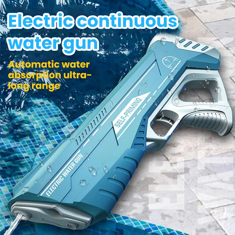 Gun Toys Summer Outdoor Toys Large Electric Induction Water Automatic Pumping Gun Beach Swimming Pool Water Fight Children's Toy Gifts 230714