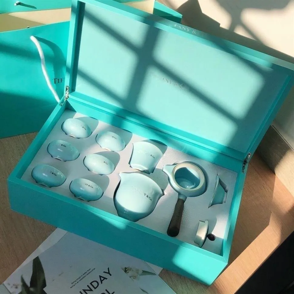 DHgate.com:Blue Ceramic Kung Fu Tea Set with Mutton Fat Jade Glaze ...