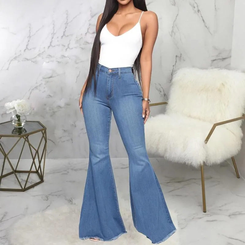 Frauen Jeans Mode Flare Für Frauen 2023 Demin Hosen Mädchen Streetwear Sexy Dünne Hosen Frühling Sommer Hohe Taille Stretch