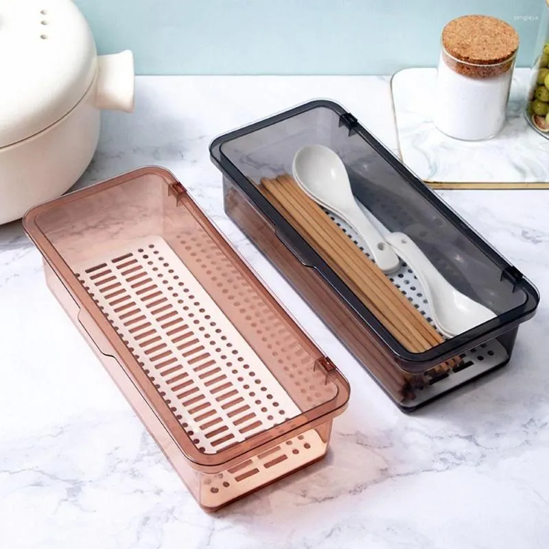 Storage Bottles Cutlery Holder Spoon And Fork Drainer Chopstick Utensils Box Organizer Extended Cage