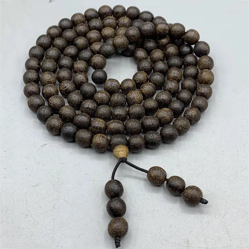 Strand Men Agarwood Aloes Hand String 8mm Buddha Beads Medicated Incense Pendant Ornaments Wooden Wenplay Gift Necklace Chinese