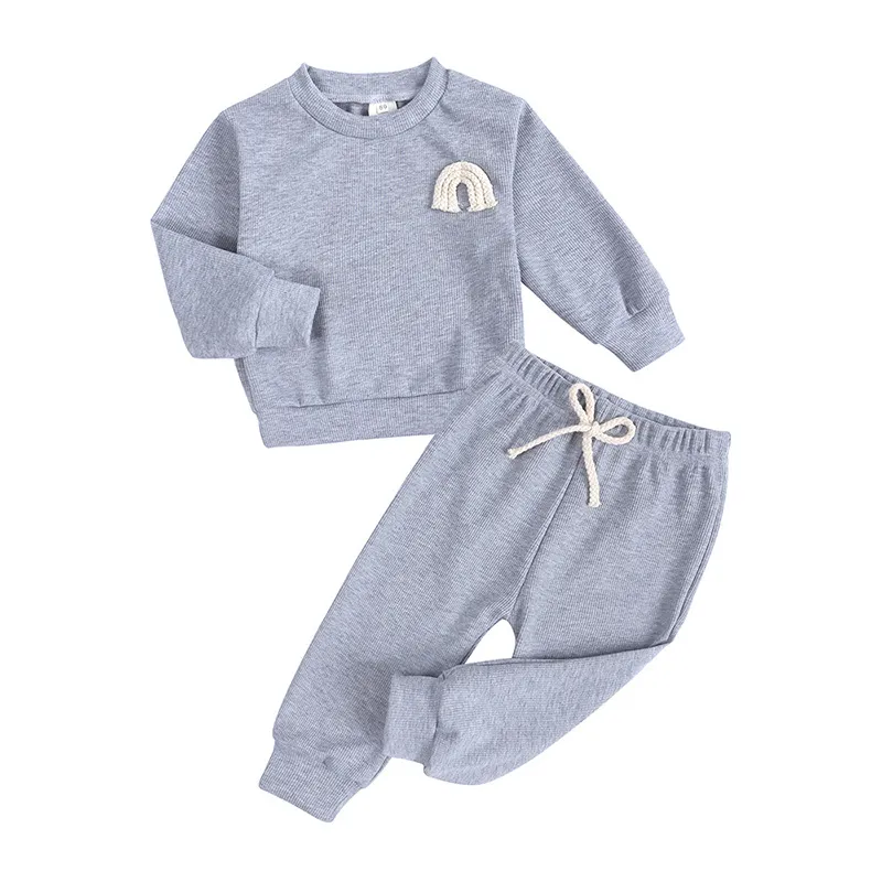 groothandelaren Merk Baby Boy Kleding sets Herfst Casual Baby Meisje Kleding Past Kind Pak Sweatshirts Sportbroek Lente Kinderkleding Set