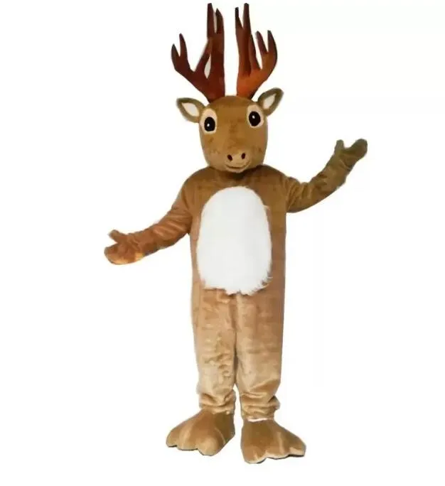 Big Horn Deer Mascot Top Quality Costume Cartoon Elk theme character Carnival Adult Size Fursuit Christmas Birthday Party Dress