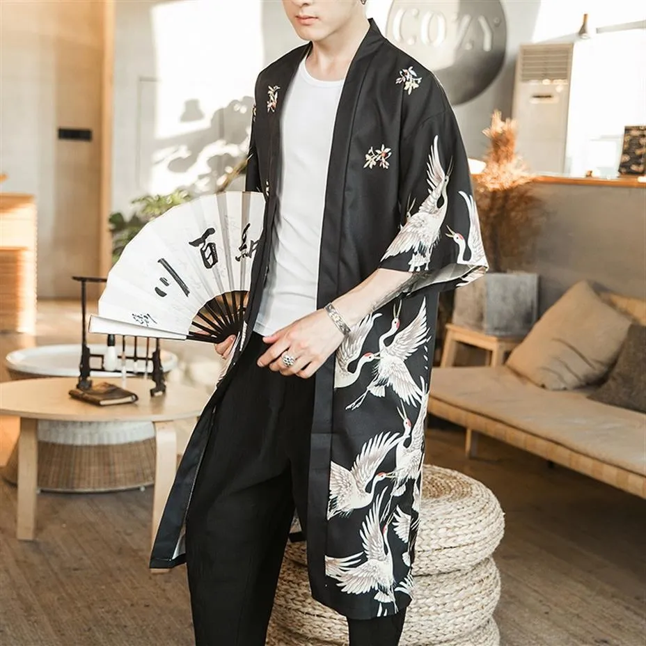 Japanse kimono mannen kleding haori yukata mannen Japanse kimono traditionele streetwear harajuku kleding DD0011942