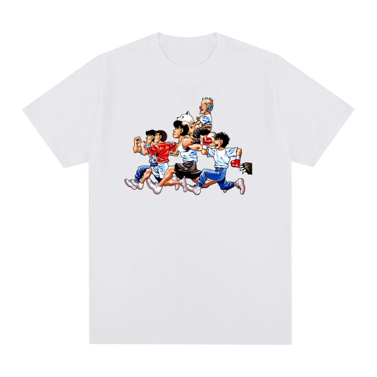 Hajime yok Ippo Vintage T-Shirt Kbg Tasarım Pamuk Japonya Çizgi Roman Karikatür Erkekler Boks Boks Spor Salonu Tişört Yeni Tee Tshirt Kadınlar