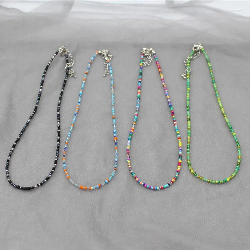 Catene di fascino della collana di perline di semi multicolori della Boemia del choker per i monili delle donne