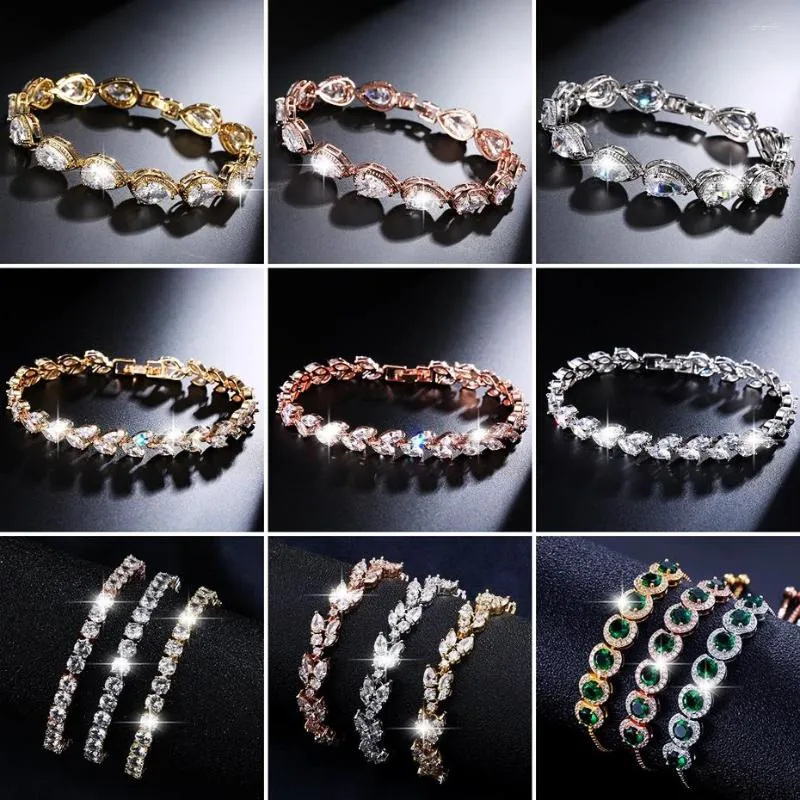 Bracelet Efily à la mode cubique zircone Bracelet breloque mode coréenne femmes dames cristal bracelets mariage fête bijoux demoiselle d'honneur cadeau