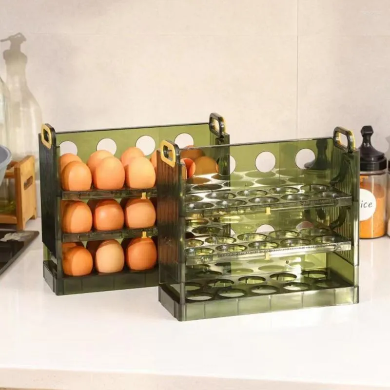 Bouteilles de stockage Durable de qualité alimentaire rotatif respectueux de l'environnement réfrigérateur porte boîte à oeufs présentoir réfrigérateur organisateur
