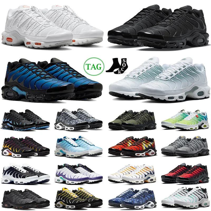 2024 plus tn terascape running shoes men women Triple Black White Black Yellow Psychic Blue Utility Clean White mens trainer sports outdoor sneakers