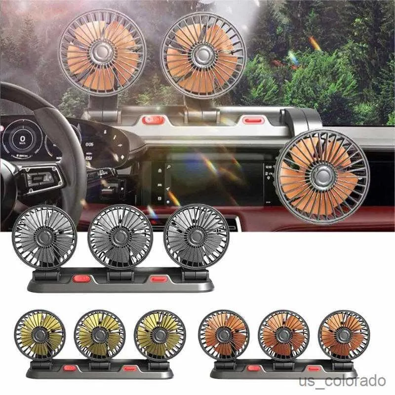 Car Cooling Fan - 12V/24V Electric Auto Fan, Adjustable Speed, Quiet ...