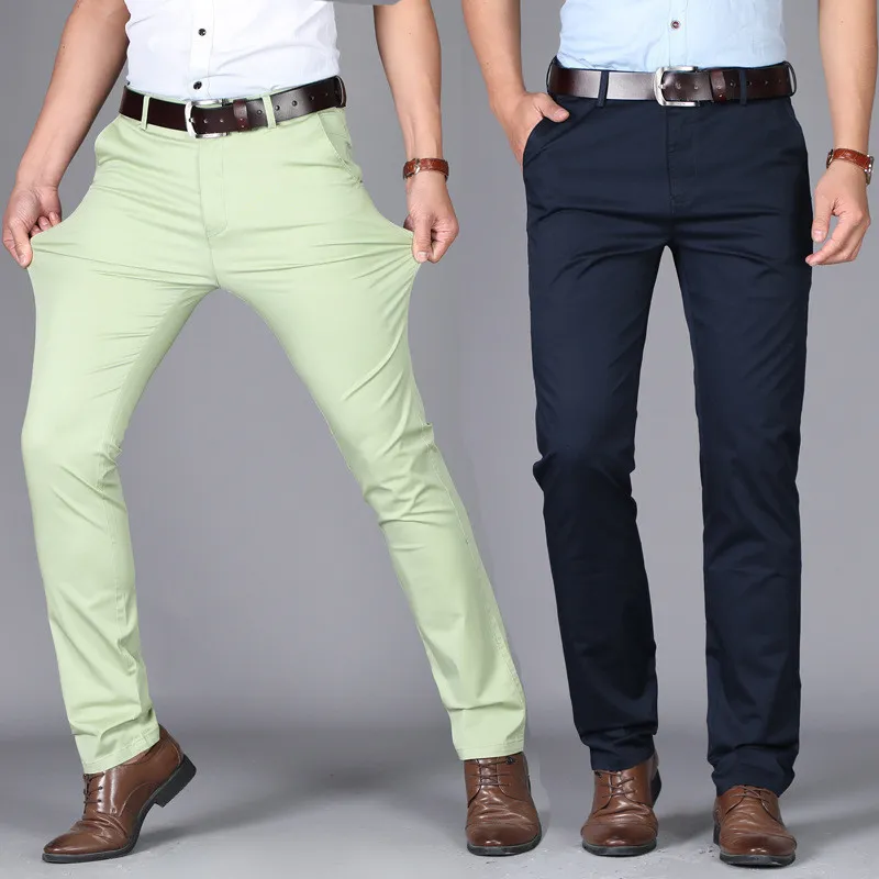 Men s Pants men suit pants casual office high quality cotton trousers business for wedding party dress social 230715