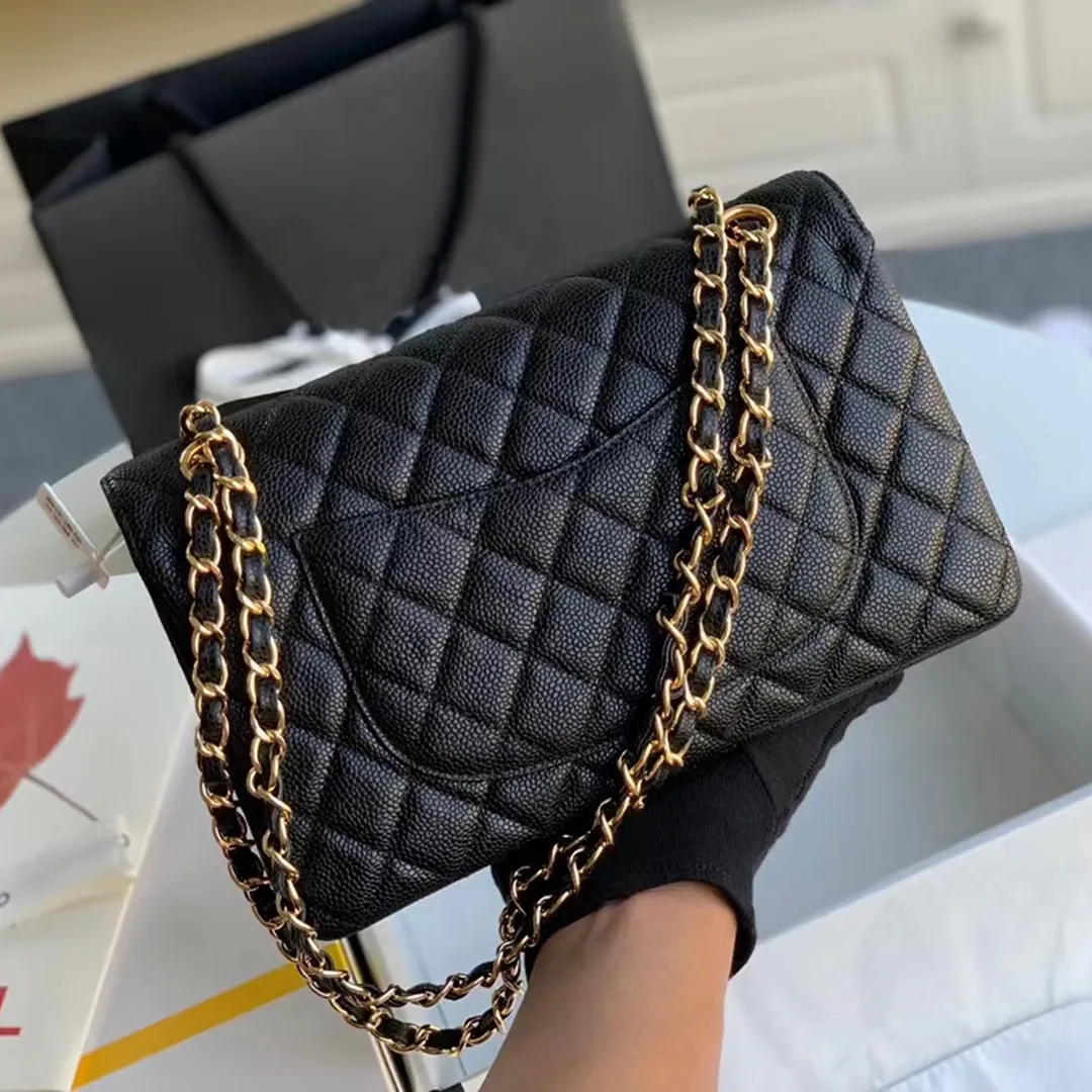 10A Highest Quality Luxury Goods Shoulder Bag Designer Bags 25cm Woman Caviar Leather Lambskin Cross Body Bag Fashion High End Chain Bagss Lady Purse With Box From 181 01 DHgate