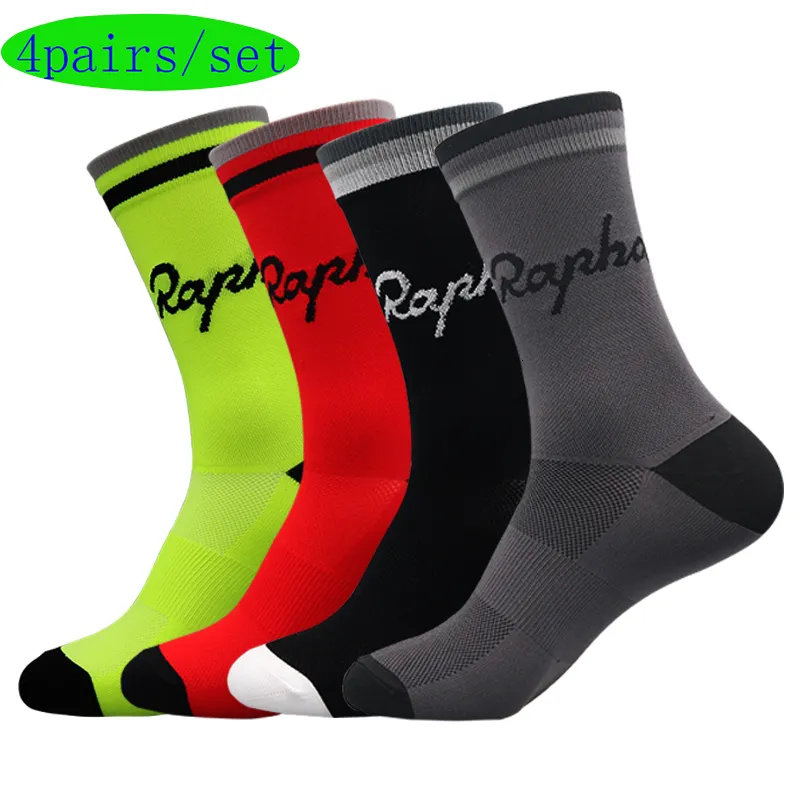 Chaussettes de sport 4 paires chaussettes de cyclisme chaussettes de compression de haute qualité hommes et femmes chaussettes de football chaussettes de basket-ball 5 Couleur 230715