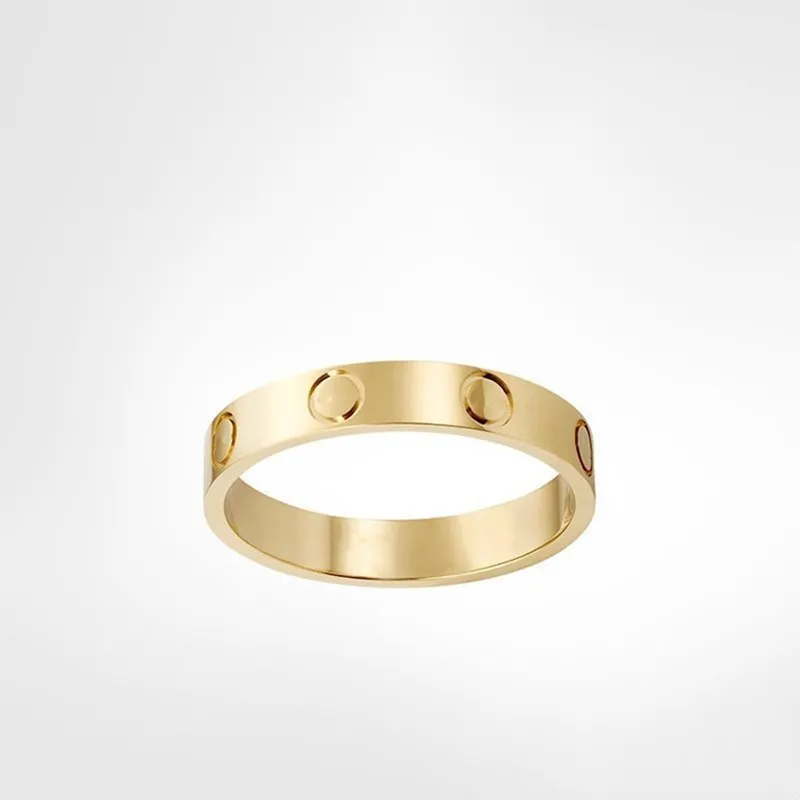 Designer Love Screw Ring Mens Rings for Woman Classic Luxury Lover Ring For Love Wedding Diamond Ring 18K Gold Silver Rose Never Fade Not Allergy 4/5/6mm