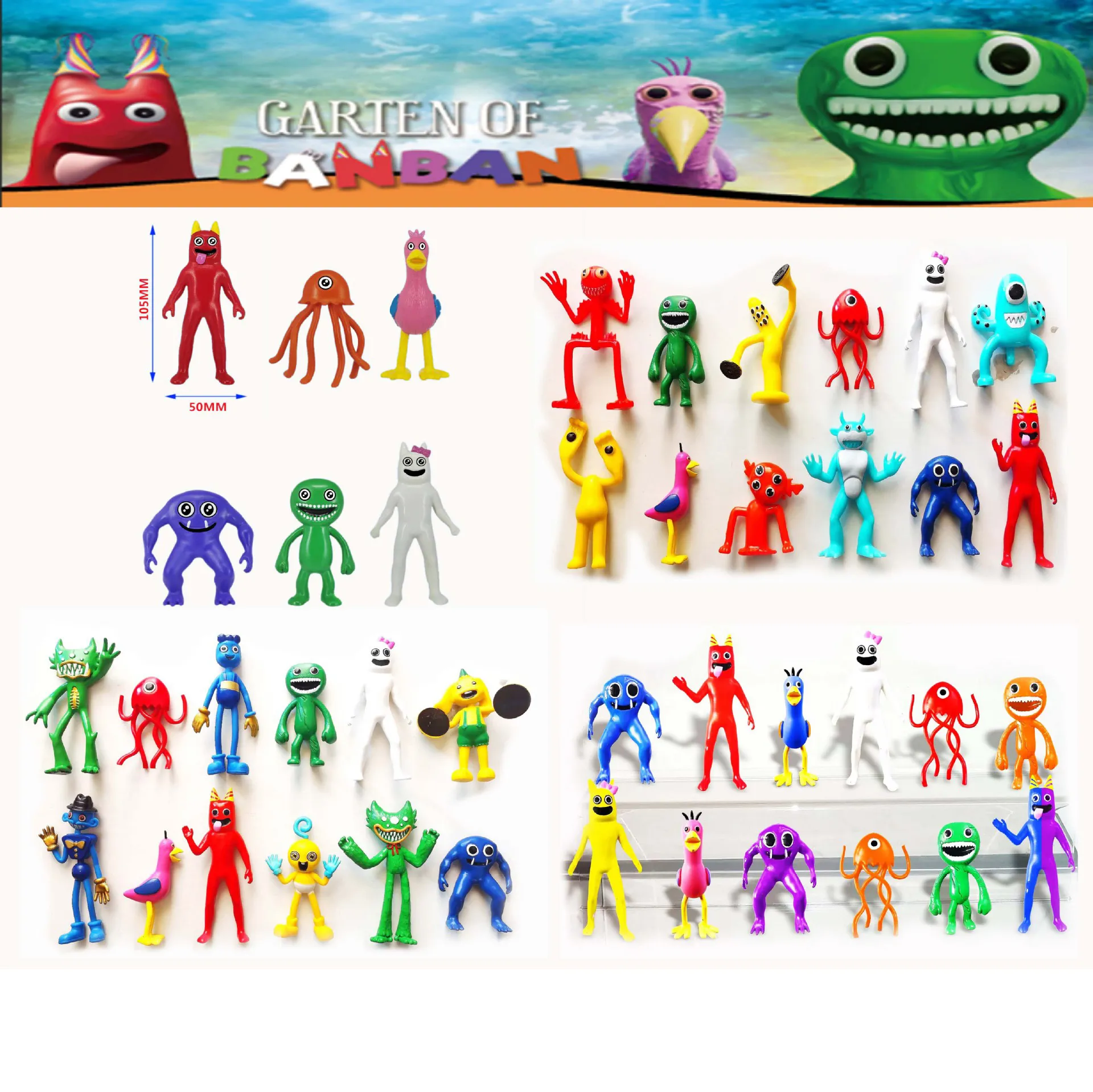 Save Big on Bulk Wholesale 6pcs 18pcs/Set Garten Of Banban Figures Toys PVC  Garden Of Banban Figurine Model Dolls For Kids Children Gift In Stock