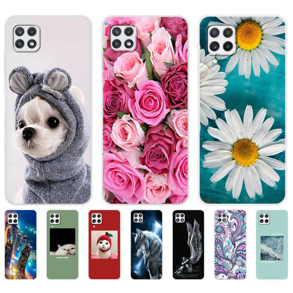 För Samsung A22 Case Back Phone Cover Galaxy A22S 5G 4G Coque Bumper Soft TPU Silicon Fundas Dropshipping