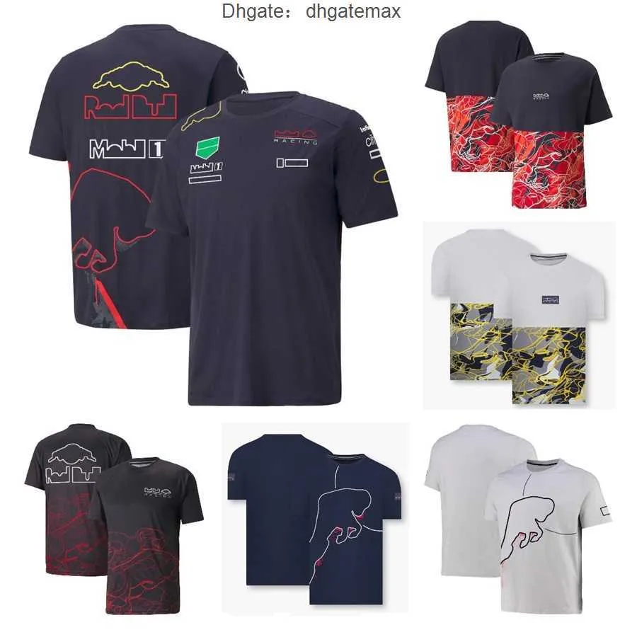 F1 RedbullsレーシングTシャツF1チームTシャツ2022夏のレーシングファンショートスリーブ特大Tシャツ