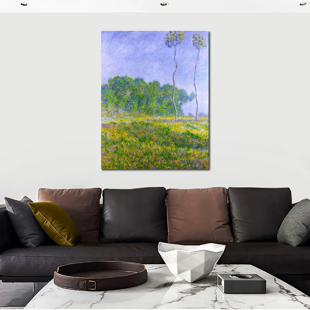 Płótna sztuka Ręcznie malowane obrazy olejne Claude Monet Spring Landscape Garden Artwork do dekoracji restauracji