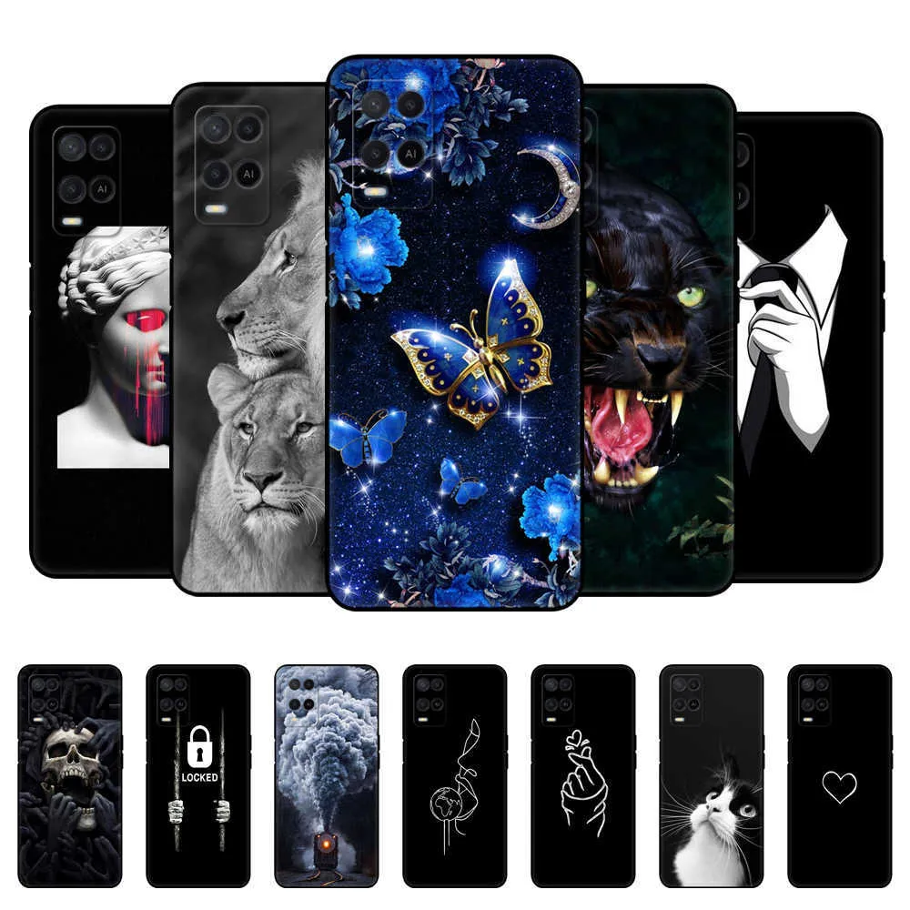 Для Oppo A54 Case Phone Back Cover 5G 4G CPH2239 CPH2195 OPPOA54 A 54 Bumper Silicon Soft Funda Black TP