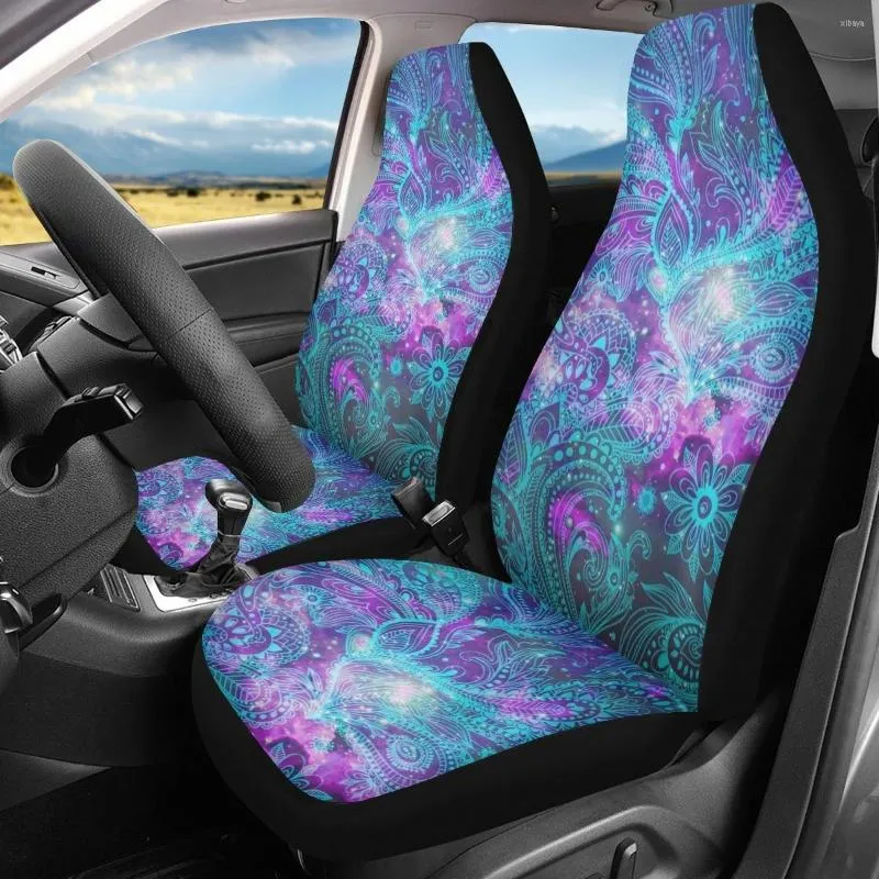 Car Seat Covers Girly Paisley Pattern Cover Easy To Clean Install Universal Vehicles Front Interior Decor Beautiful Soft