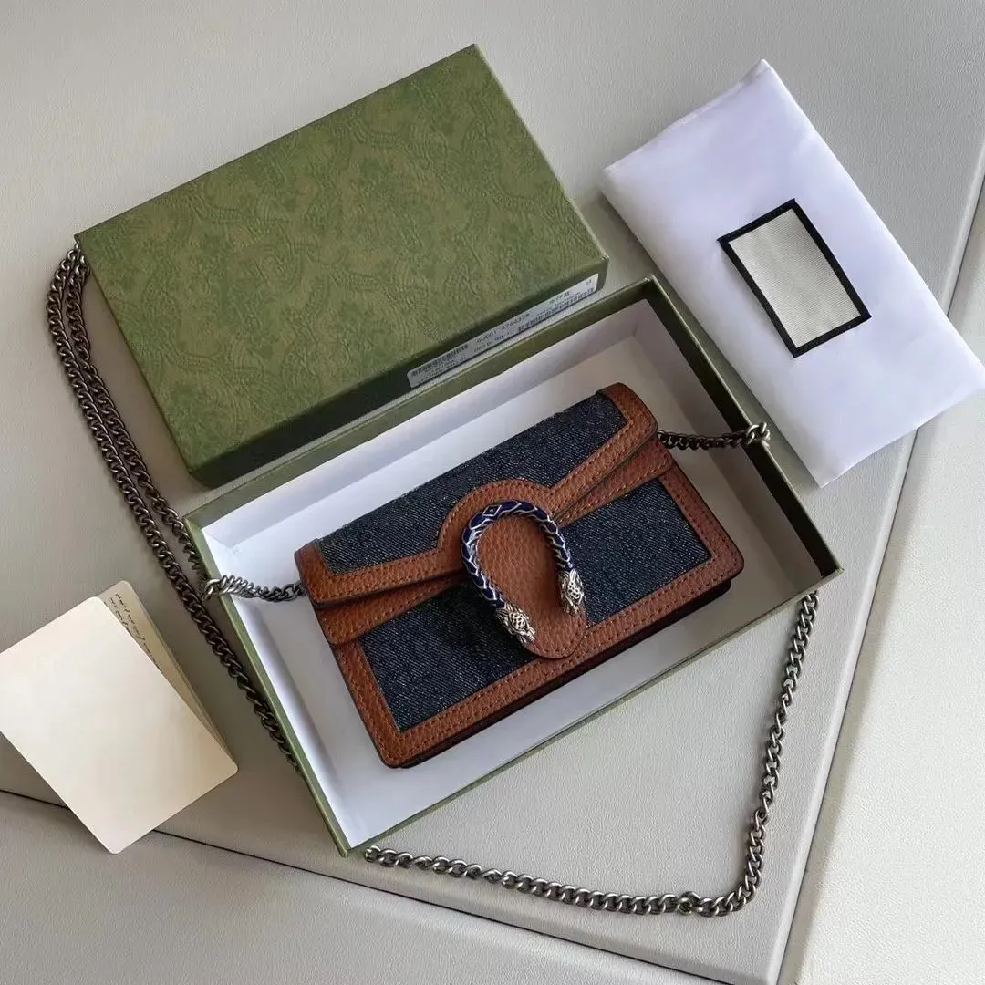10a lustra Wysokiej jakości torba na ramię Kobiet marki Mini Mini portfel łańcuch mody torebki skórzane ręczne designerskie torby na kurz z oryginalnym pudełkiem wielokolorowym