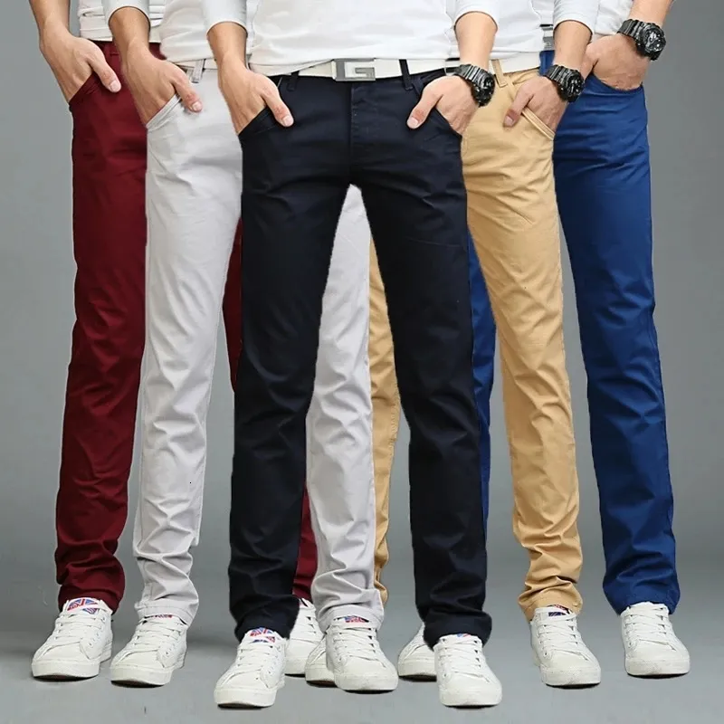 Männer Hosen 8 Farbe Klassische Casual Männer Frühling Herbst Business Mode Bequeme Stretch Baumwolle Elastische Gerade Jeans Hosen 230715