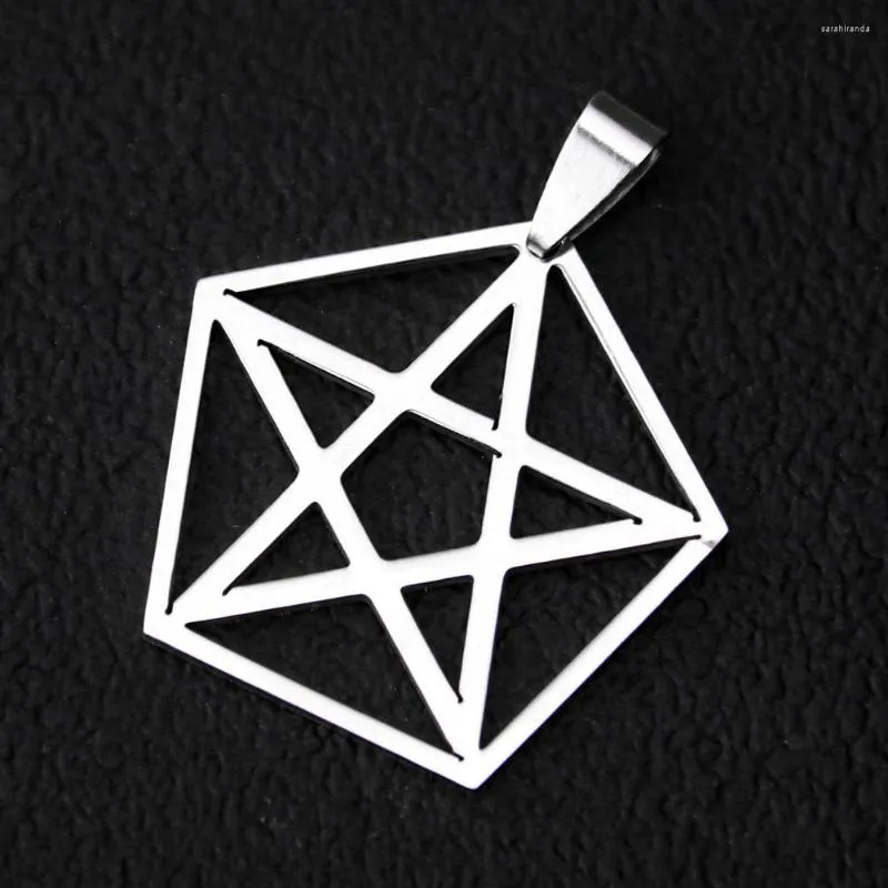 Hanger Kettingen Roestvrij Staal Wicca Gothic Holle Pentagram Ster Pentagram Satan Demon Ketting Hekserij Charmes Vrouw Sieraden Maken