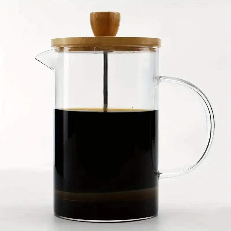 1PC 1000mlフレンチプレスコーヒーポットコーヒーメーカー高ホウケイ酸塩耐熱ガラスカフェティエール