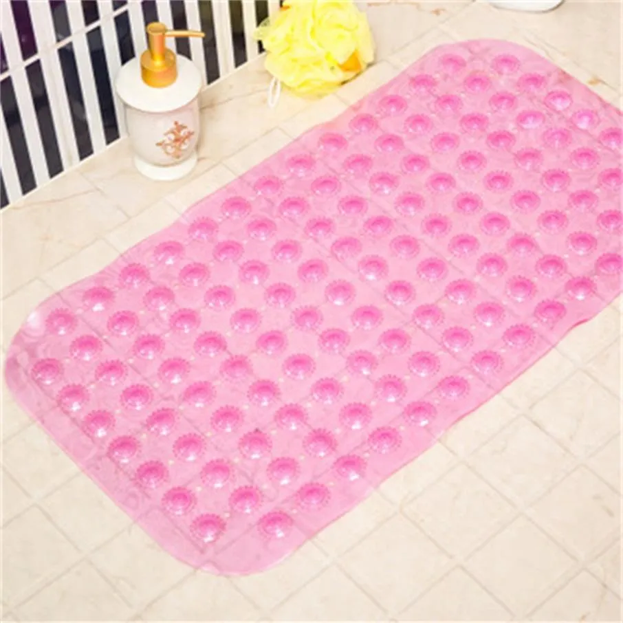 Tapis de bain Tapis de massage anti-dérapant 35 65cm Tapis de sécurité en PVC percé pour salle de bain avec ventouses Tapis de bain antidérapant Accessoires de salle de bain E 4241R