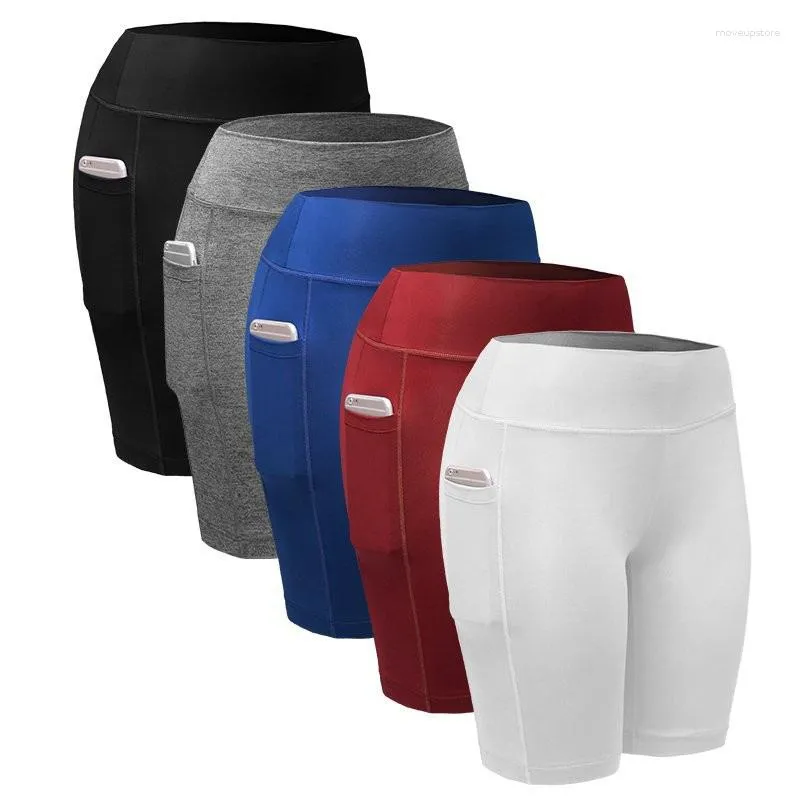 Roupas de ioga shorts esportivos femininos cintura alta elástico fino fino corrida fitness multicolorido C55K Sale