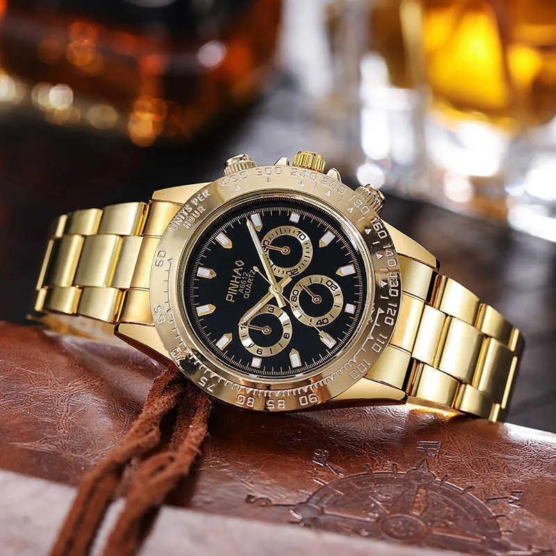 8A Quality Ro lxx watches online store Men s Fashion mechanical Steel Band Watch Waterproof Black Water Ghost Calendar Quartz Gift With Gift Box