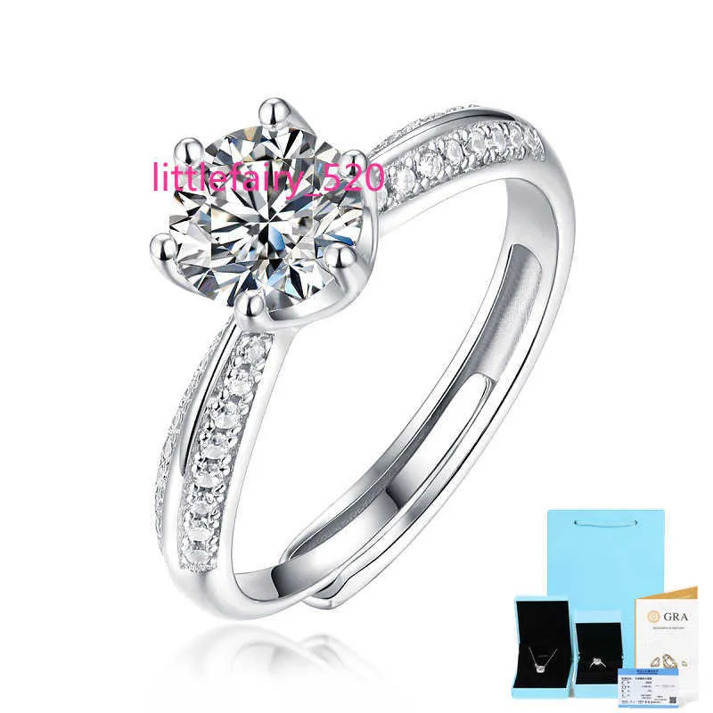 Anillos de banda Venta caliente Multi estilo Anillo de compromiso de boda Moissanite 925 Anillos de joyería de plata esterlina para mujeres niñas