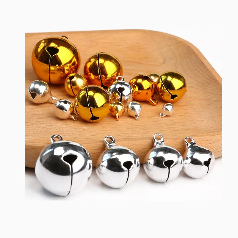 Accessoires de bijoux composants breloques or argent artisanat laiton cloches cloche pour bracelet à bricoler soi-même collier collier pour chien chien chat jouet Noël vacances maison décoration artisanat Maki