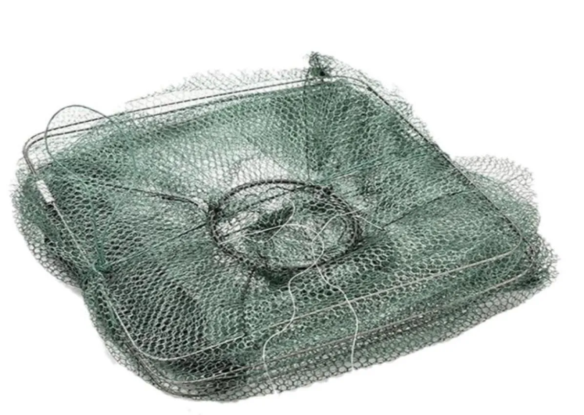 2019 nouveau poisson pliant vairon crabe pêche appât piège à crevettes coulé filet Cage Fi4276058