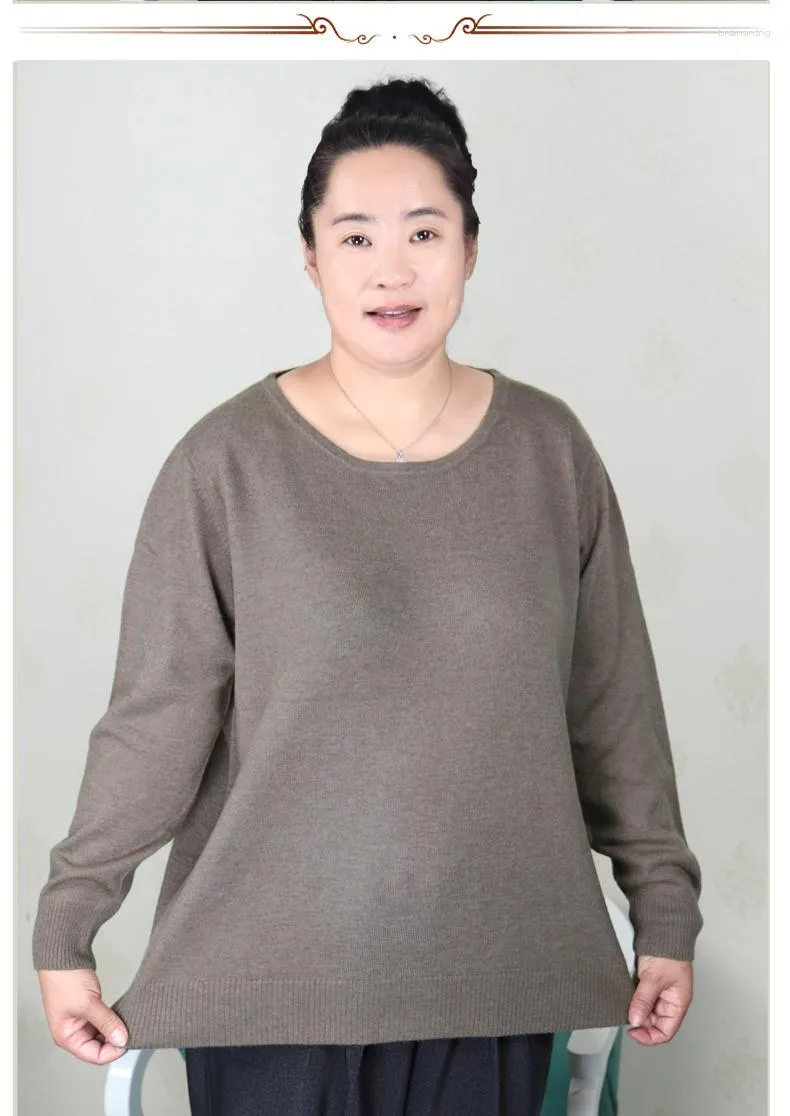 Maglioni da donna Taglie forti Abbigliamento donna 5XL 6XL7XL 8XL 9XL Grandi abiti di mezza età Maglione di cashmere madre Camicia a maniche lunghe