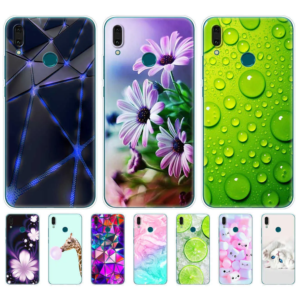 Huawei Y9 2019 Coque Silicone TPU Housse Téléphone Souple Pour Prime Coque Etui Bumper 360 De Protection