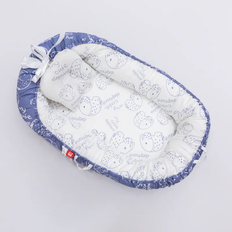 Lits bébé nid de couchage amovible pour lit berceau avec oreiller voyage parc lit bébé enfant en bas âge berceau matelas douche cadeau 230715